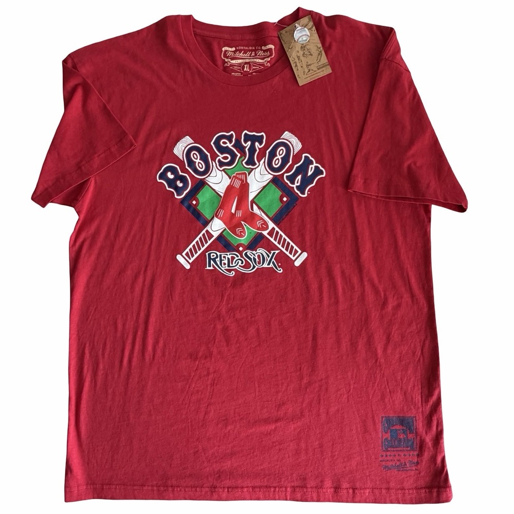NWT Boston Red Sox Cooperstown T-shirt Mitchell & Ness Size XL